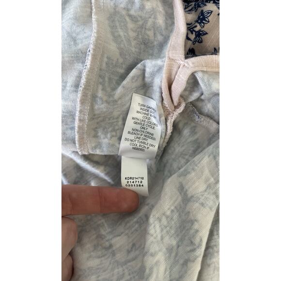 J Jill MP Island Breeze Blush Pink Blue Floral Maxi Dress Fairy Sleeveless Bloom - Picture 11 of 11